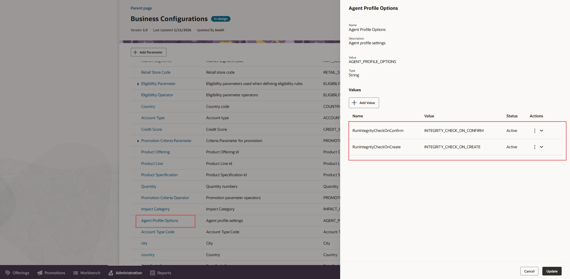 Business Configuration setup