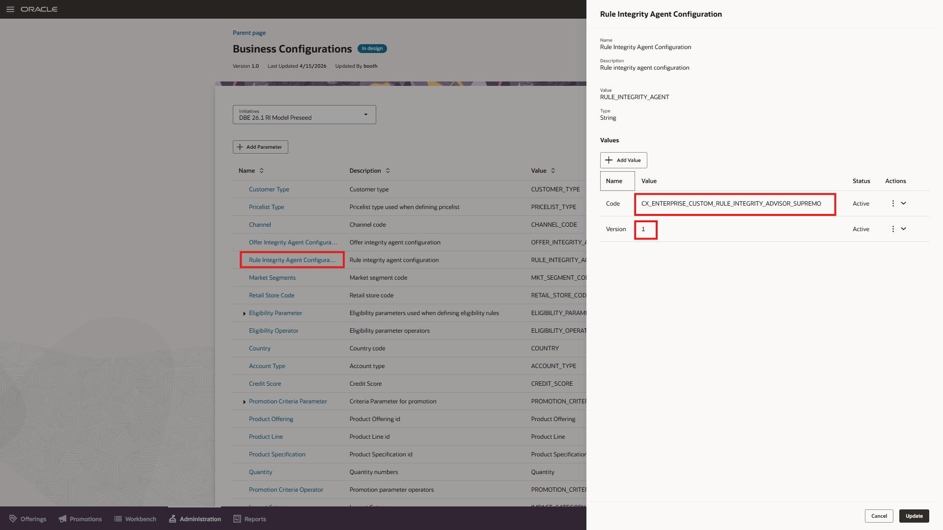 Business Configuration Changes for invocation of the custom Agent