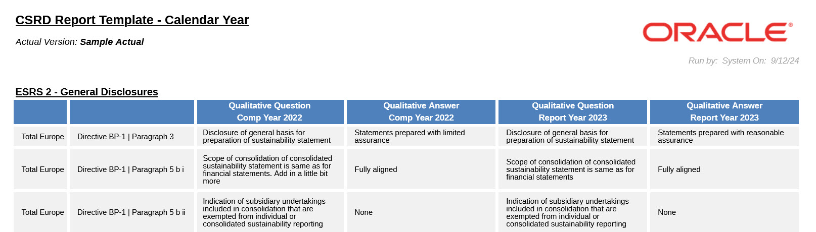 CSRD Qualitative Report