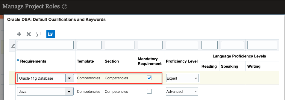 Manage Project Roles