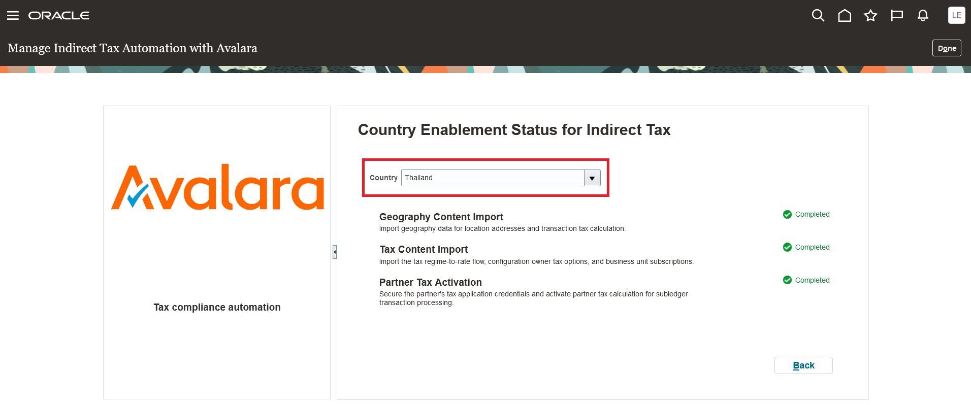 Manage Indirect Tax Automation with Avalara Status Details