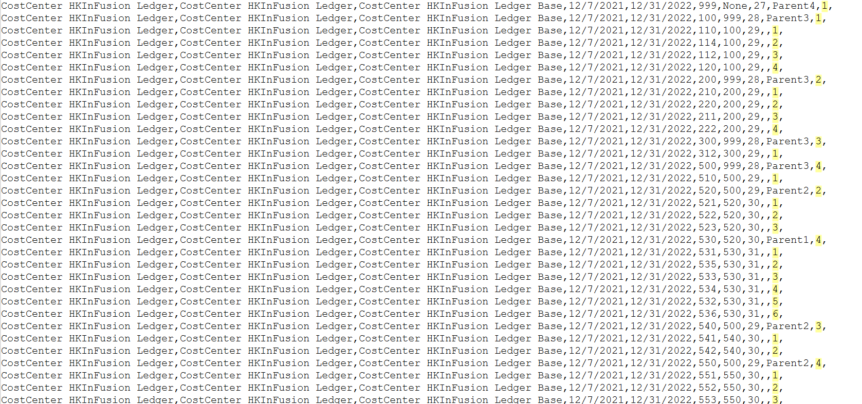 Import Segment Values and Hierarchies