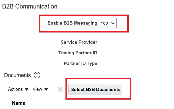 Screen capture for Enable B2B Messaging