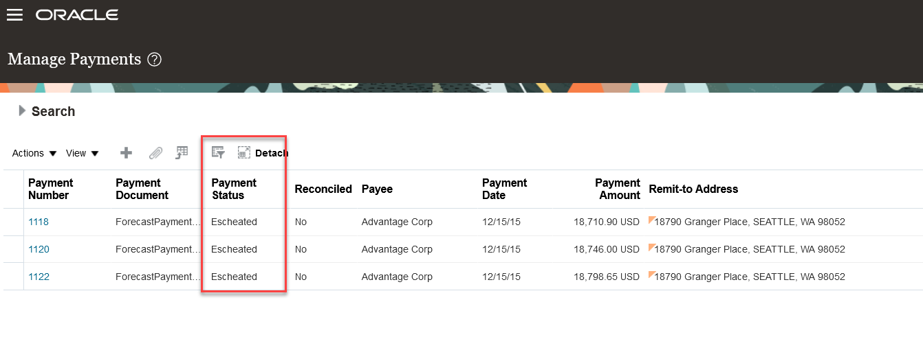 Escheated Payments