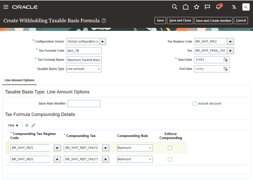 Withholding Taxable Basis Formula example