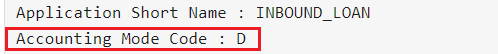 Accounting Mode Code addition in Metadata file