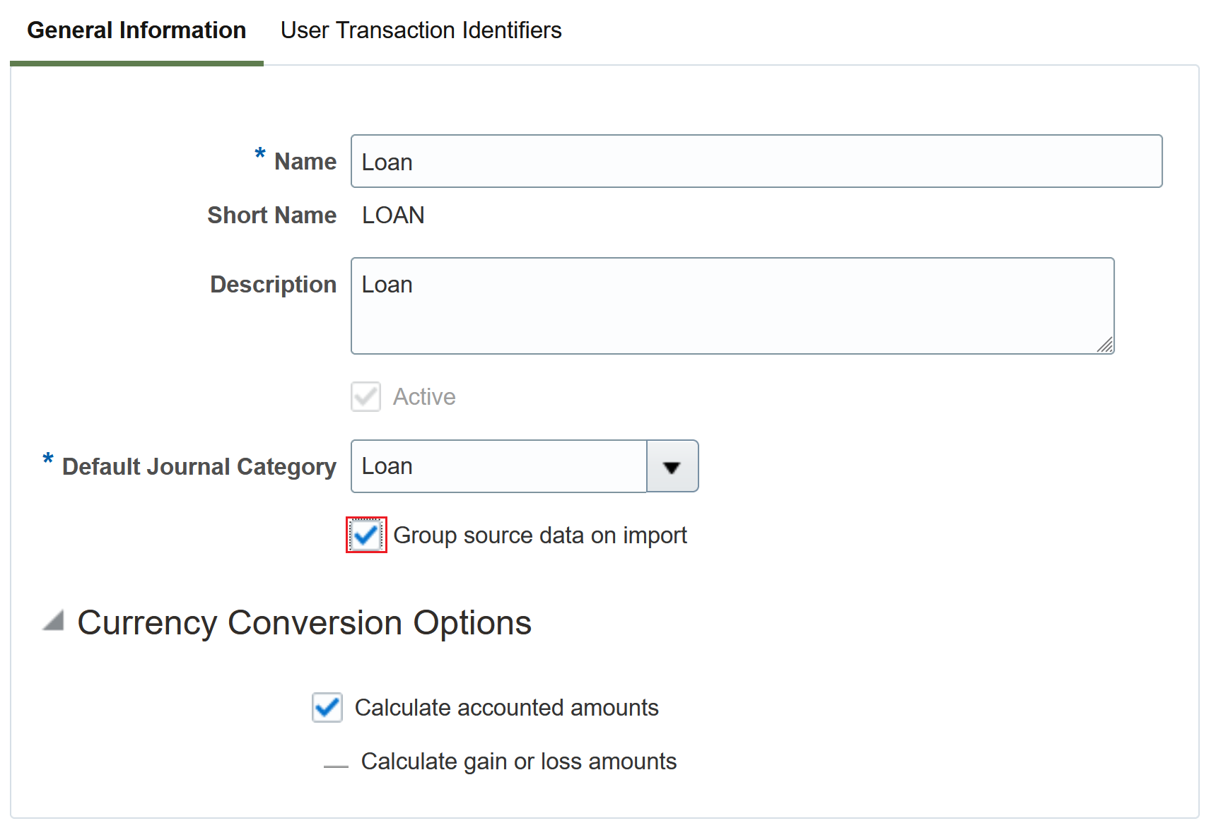 Check the Group source data on import option.