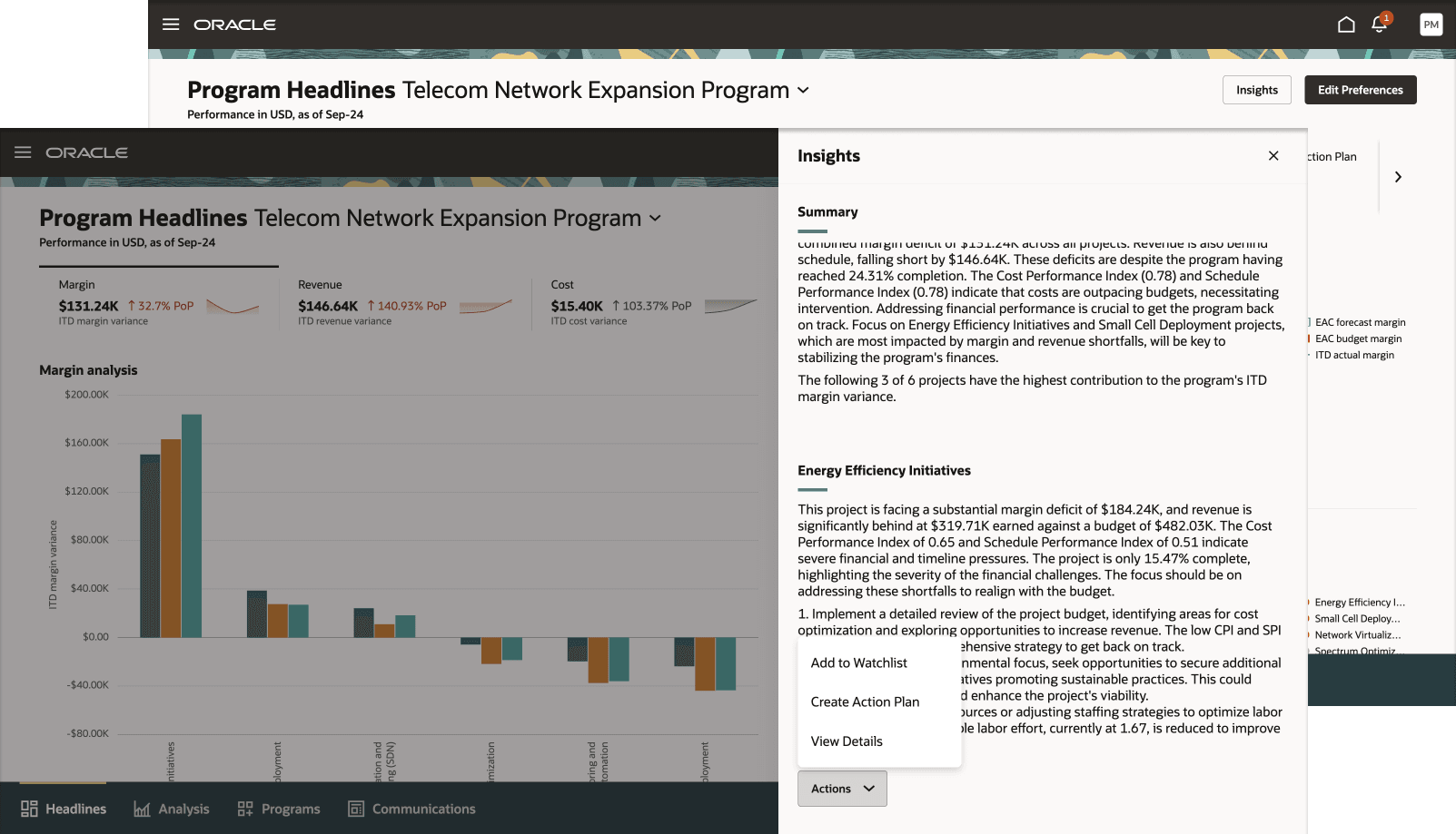 One Click Insights Generation Using Oracle AI