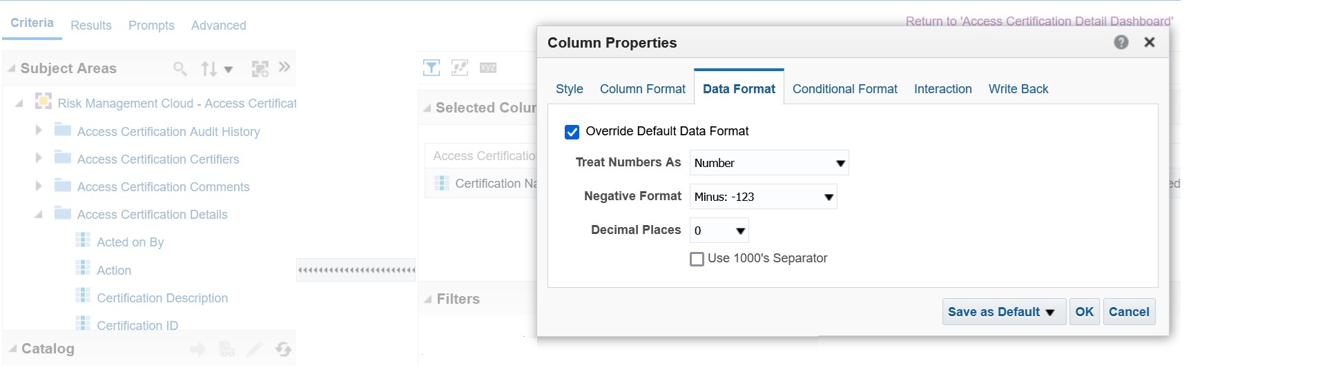 Change Data Format