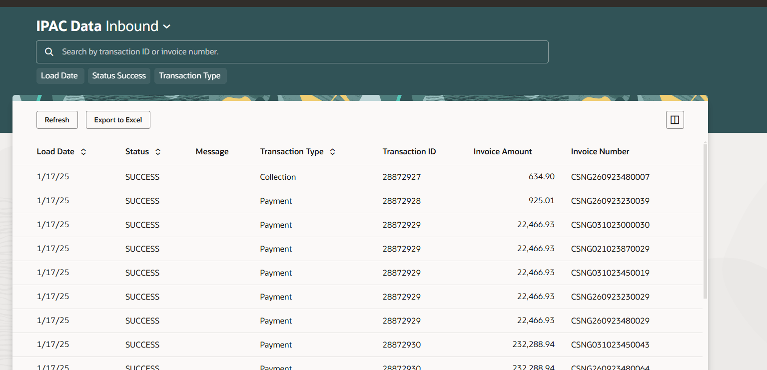 IPAC Data Inbound