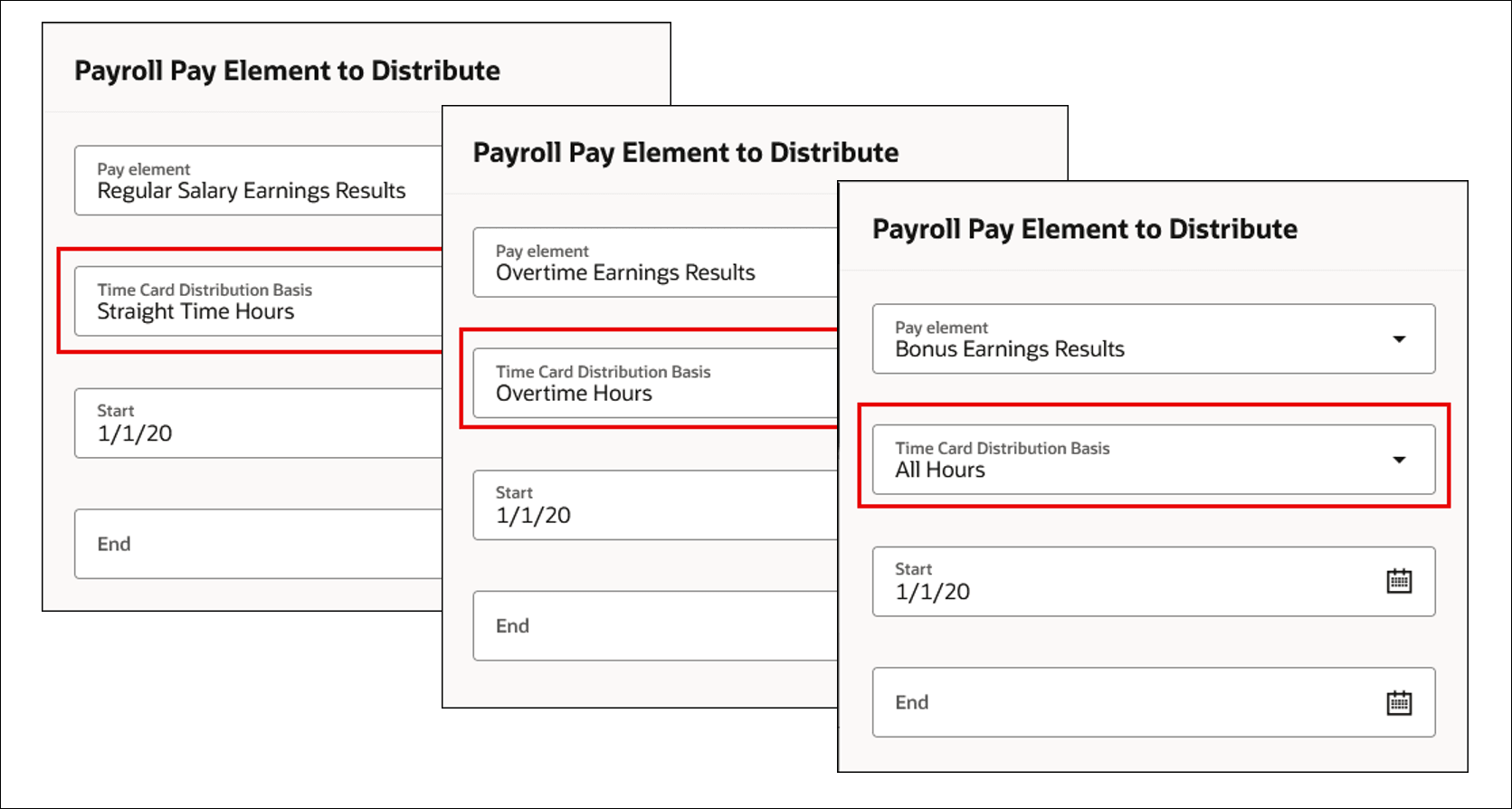 Specify Which Target Time Cards Are Eligible For Each Pay Element Based on Expenditure Type Class