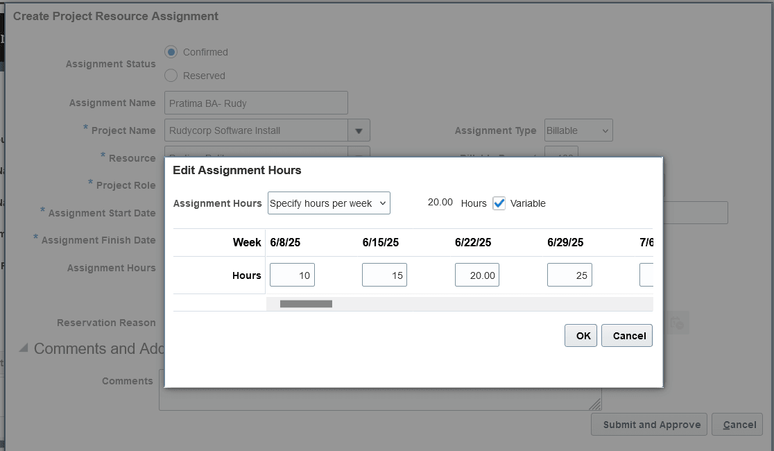 Create Assignments for Variable Weekly Hours