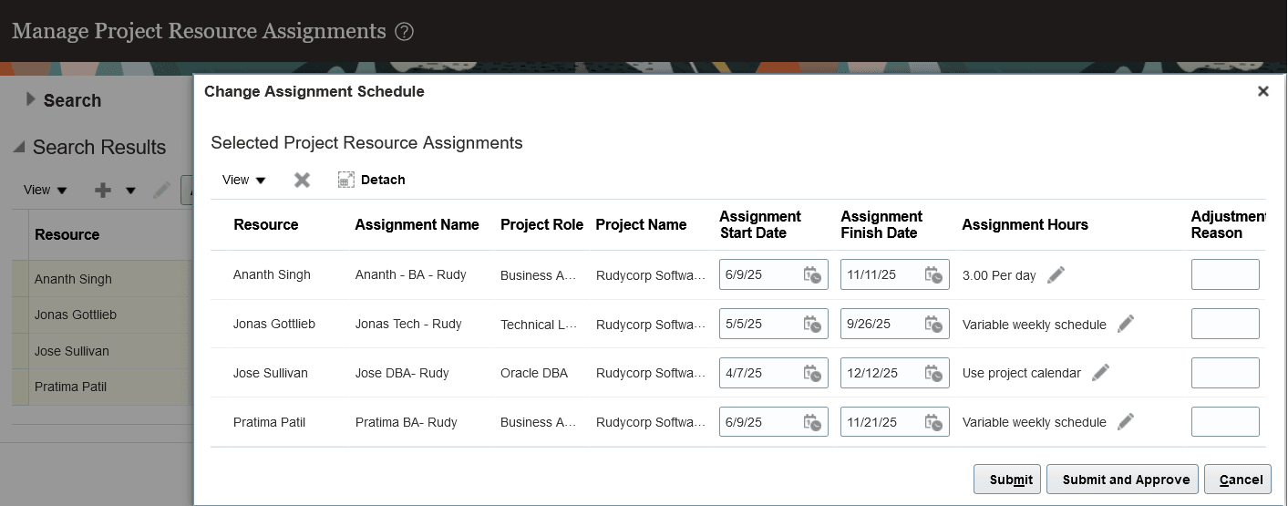 Adjust Multiple Assignments