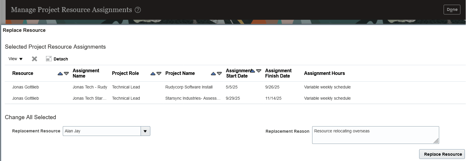 Replace Resources Scheduled with Variable Weekly Hours