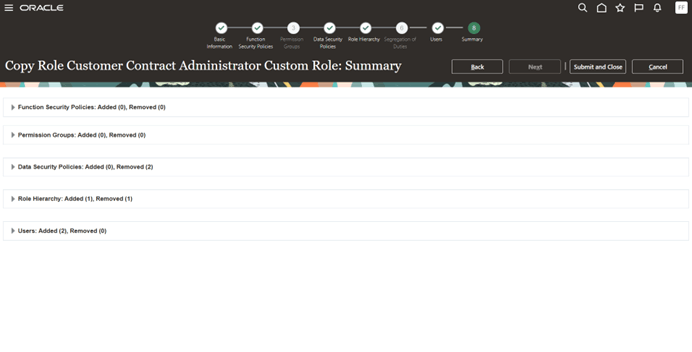 Submitting Custom Role creation