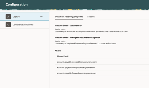 The Configuration – Capture – Document Receiving Endpoints Setup