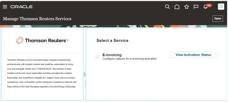 Manage Thomson Reuters Services