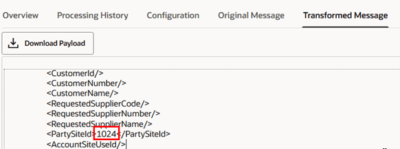 Transformed Message Payload