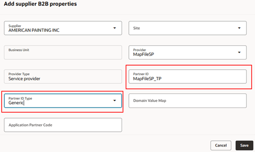 Add Supplier Messaging Properties
