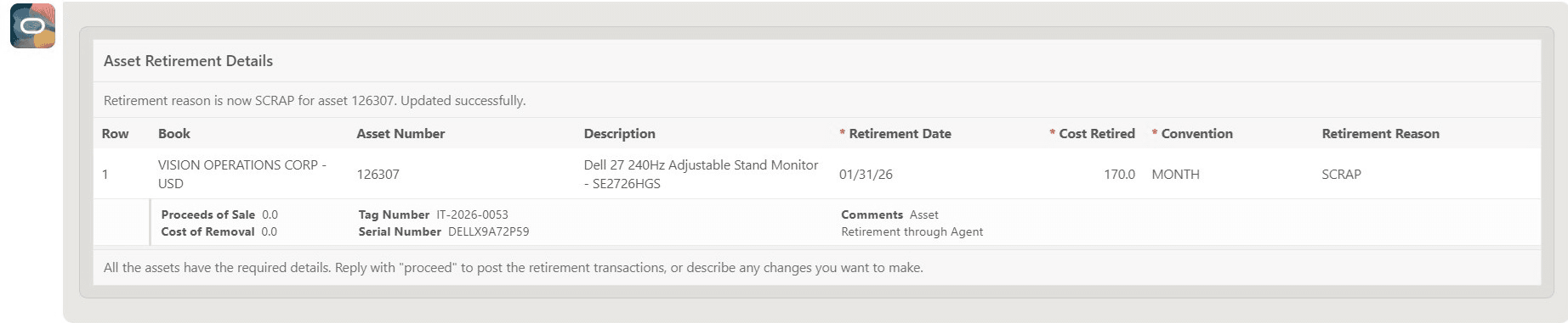 update retirement