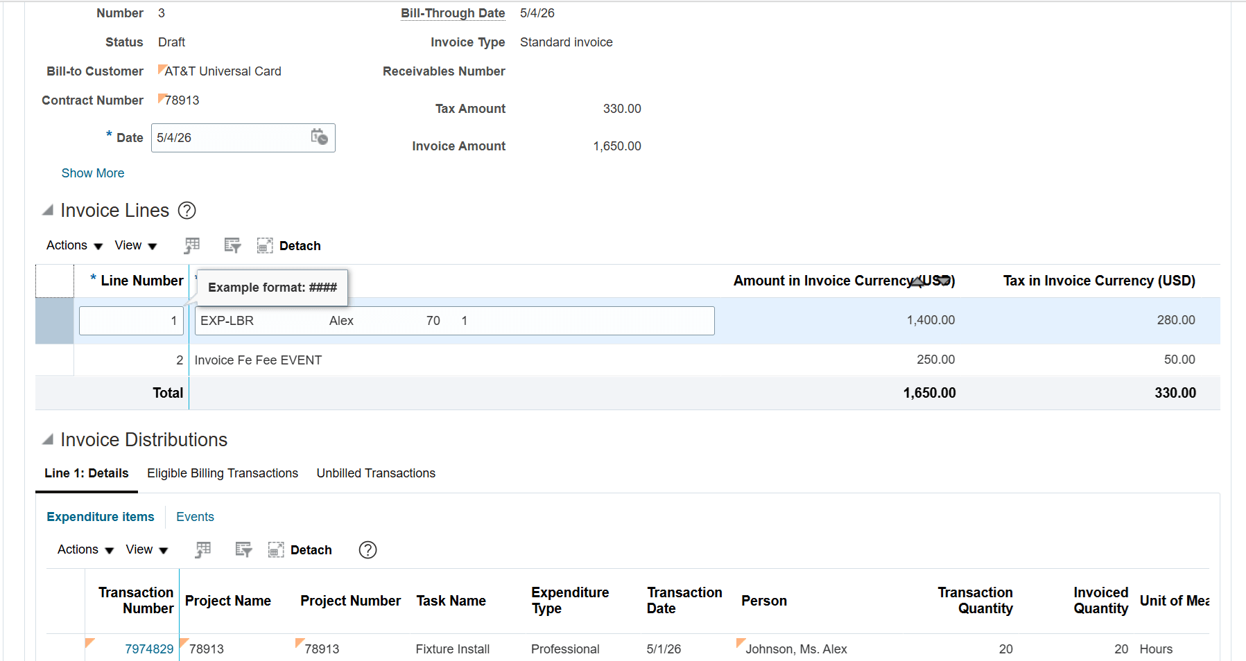 Rebill Invoice