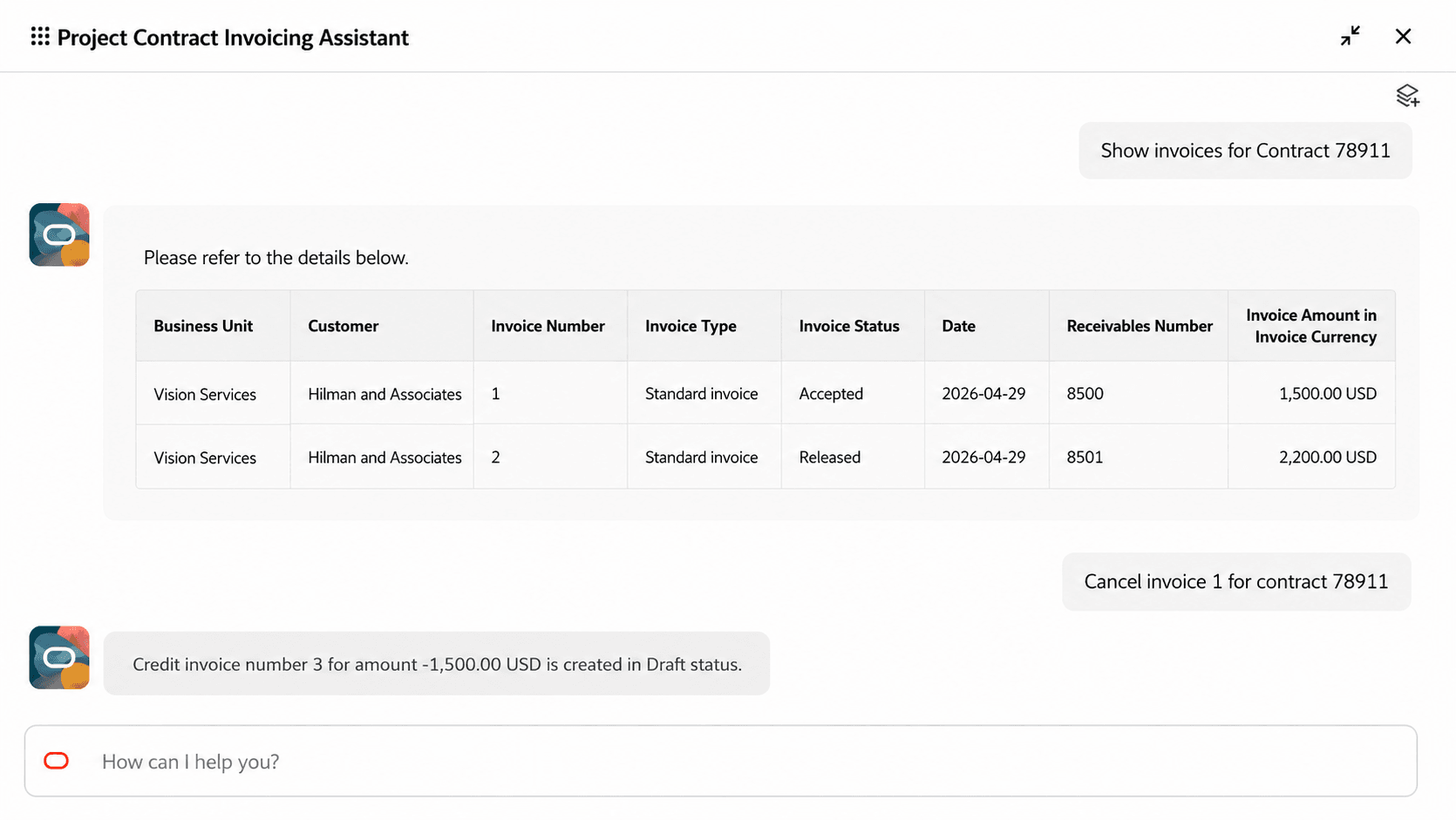 Canceling an Original Standard Invoice