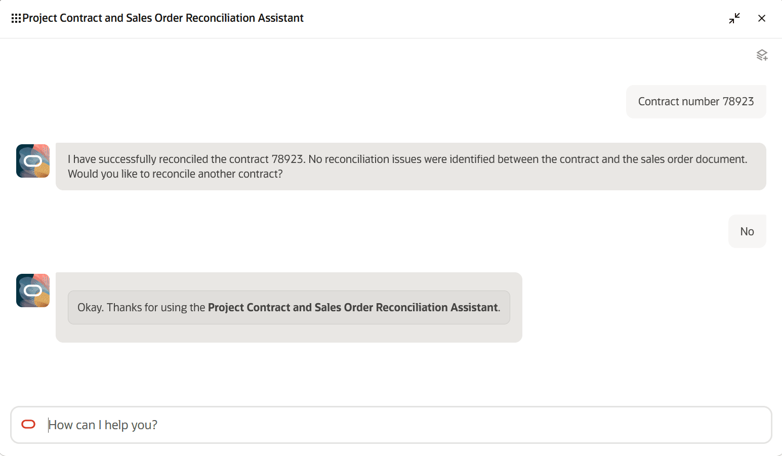 Reconciling a contract after fixing the reconciliation errors