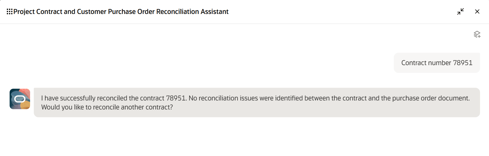 Reconciling a contract after fixing the reconciliation errors