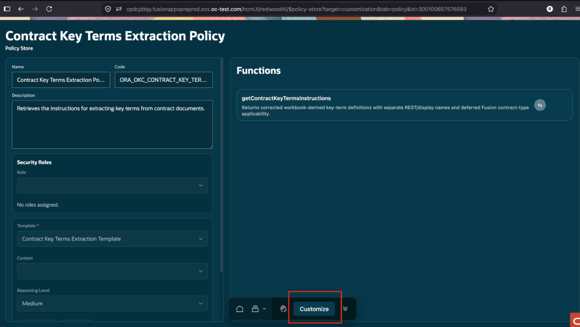 Customize Button