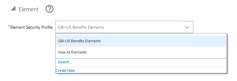 Including an Element Security Profile in a Data Role