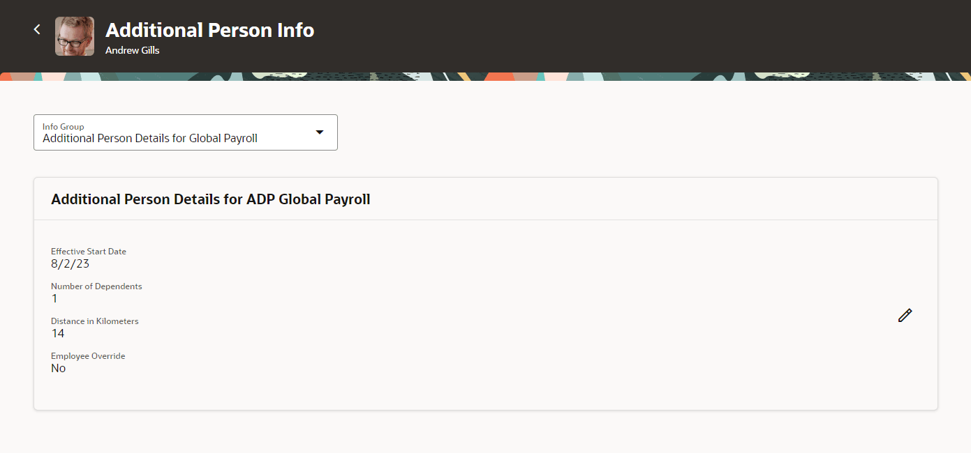 This image shows the new Redwood page for Additional Person Info.