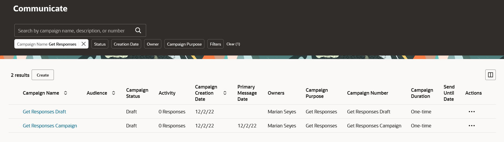 Communicate page