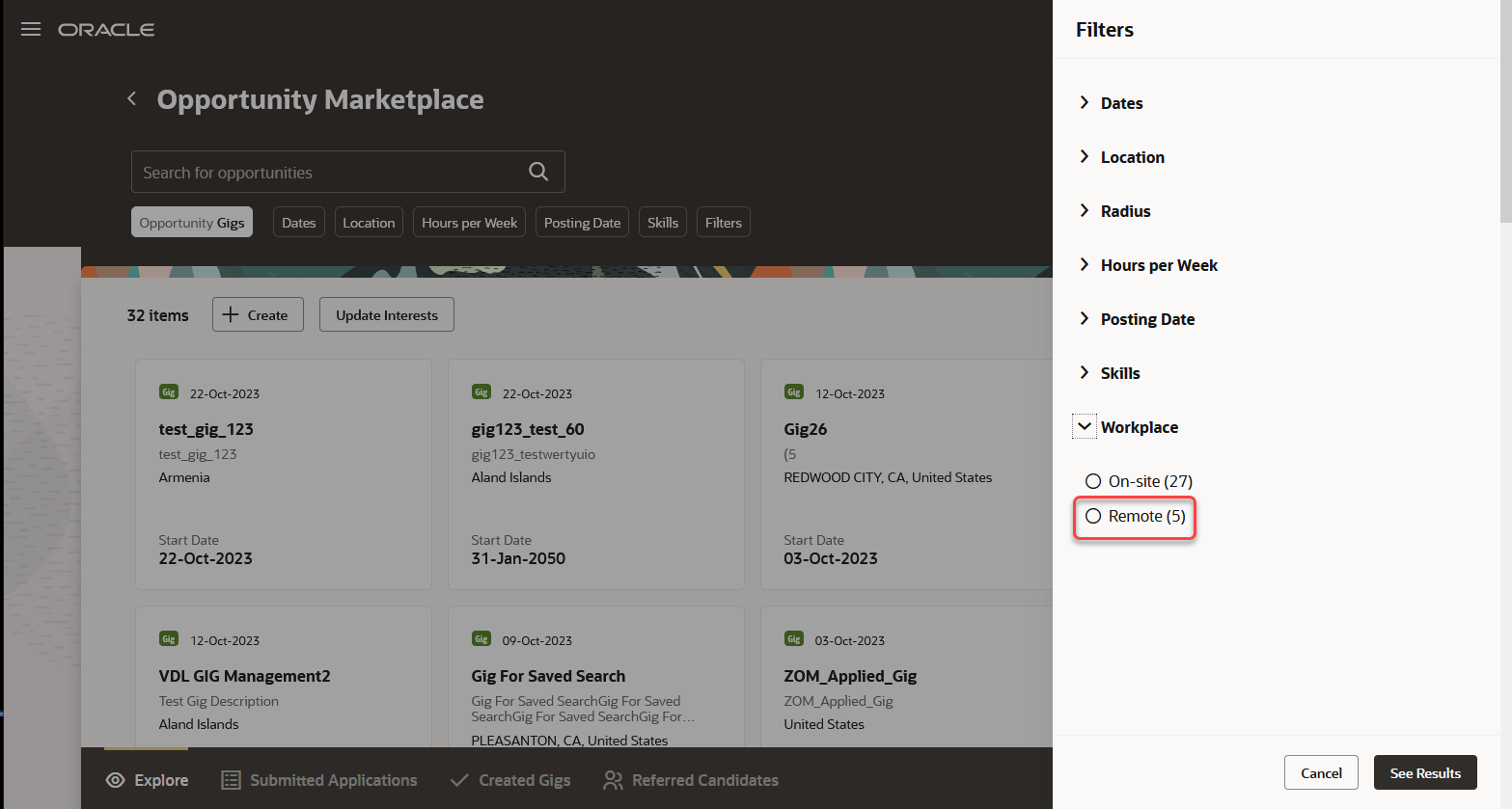 Remote Workplace Filter