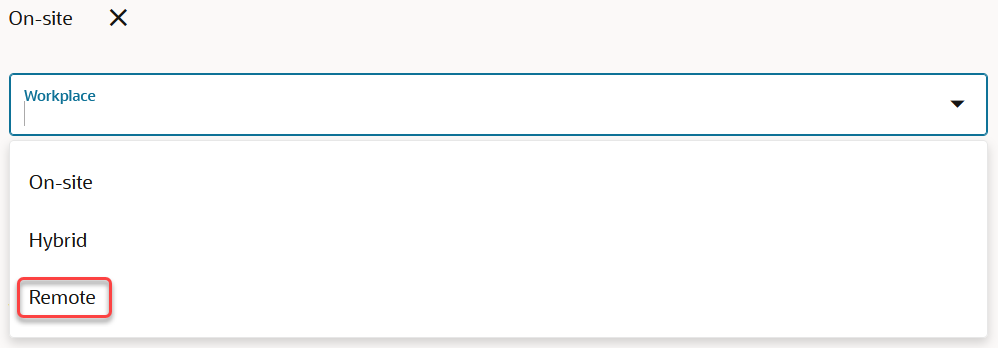 Update Workplace Preference