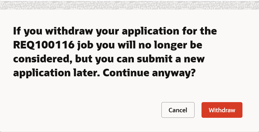 This screen capture shows the Message if Reapply is Active