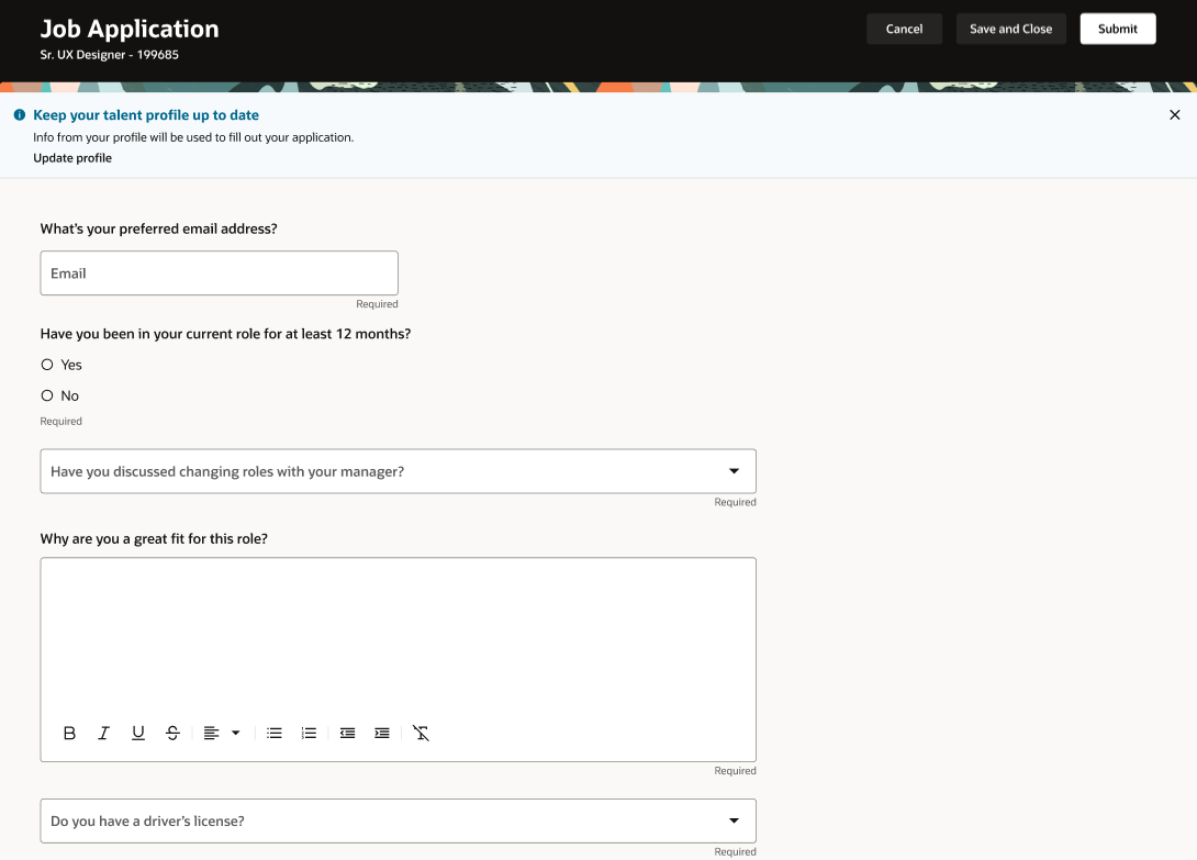Job Application