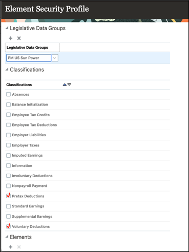 Element Security Profile