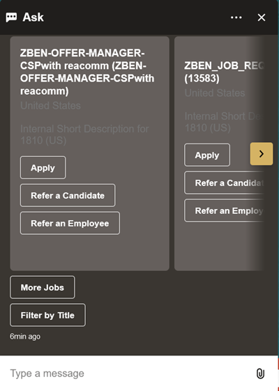 Filter by Title option displayed under the list of jobs 