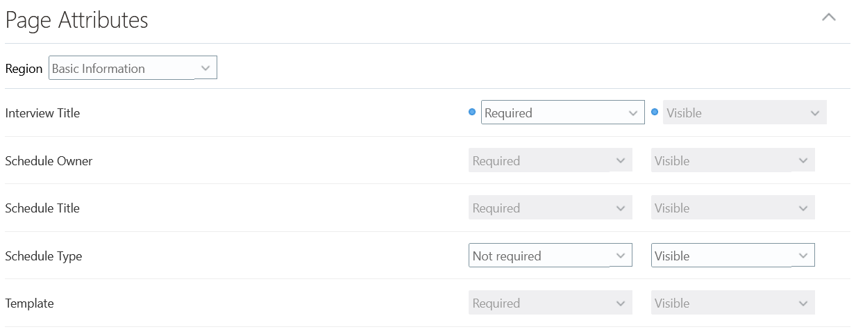 Screen capture of the Interview Title field configuration in Transaction Design Studio