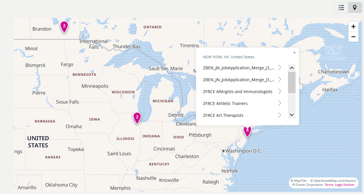 New Layout for Location Window