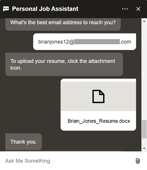 Contact Information Block of Easy Apply