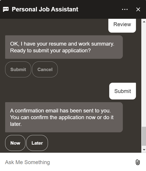 Submit Work Summary and Resume