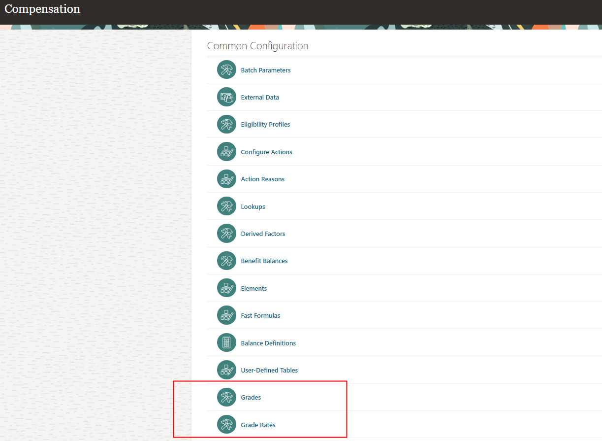 Screen capture of the Redwood Grades and Grade Rates Pages in Compensation