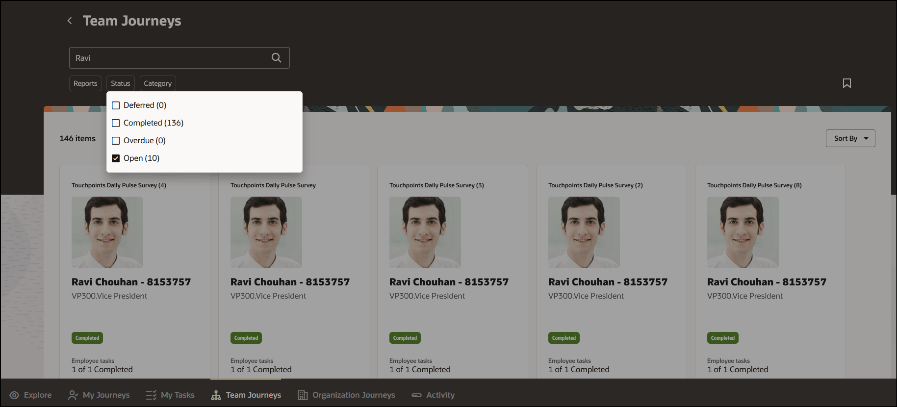 Filter the Search Results by Selecting the Value from the LoV