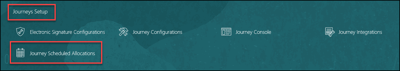 Journey Scheduled Allocations Quick Action
