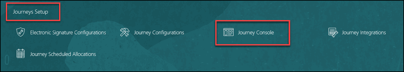 Journey Console Quick Action