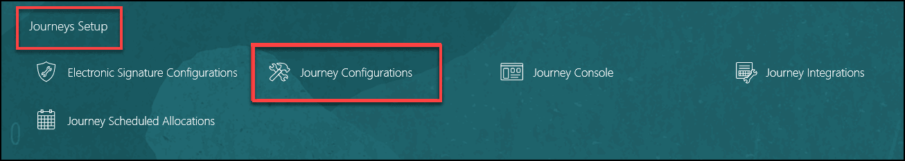 Journey Configurations Quick Action