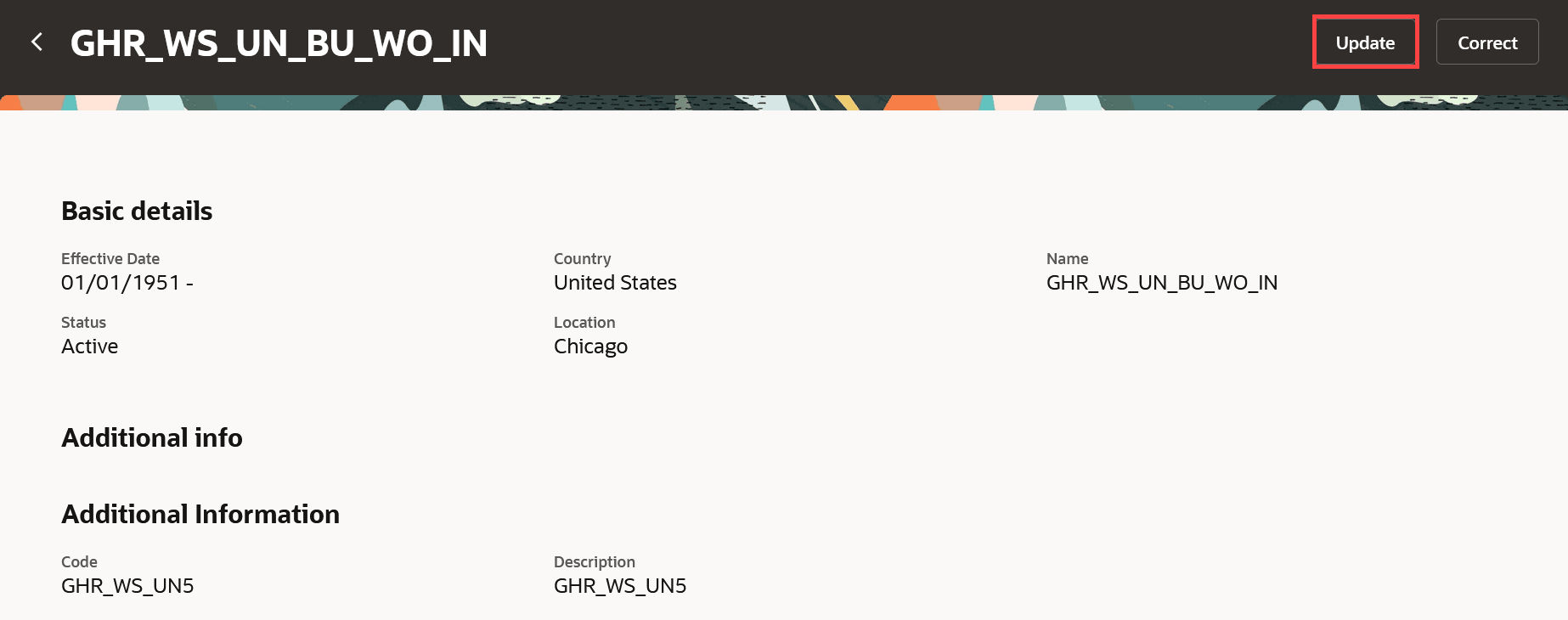 This image shows the Update button on a worker union page.