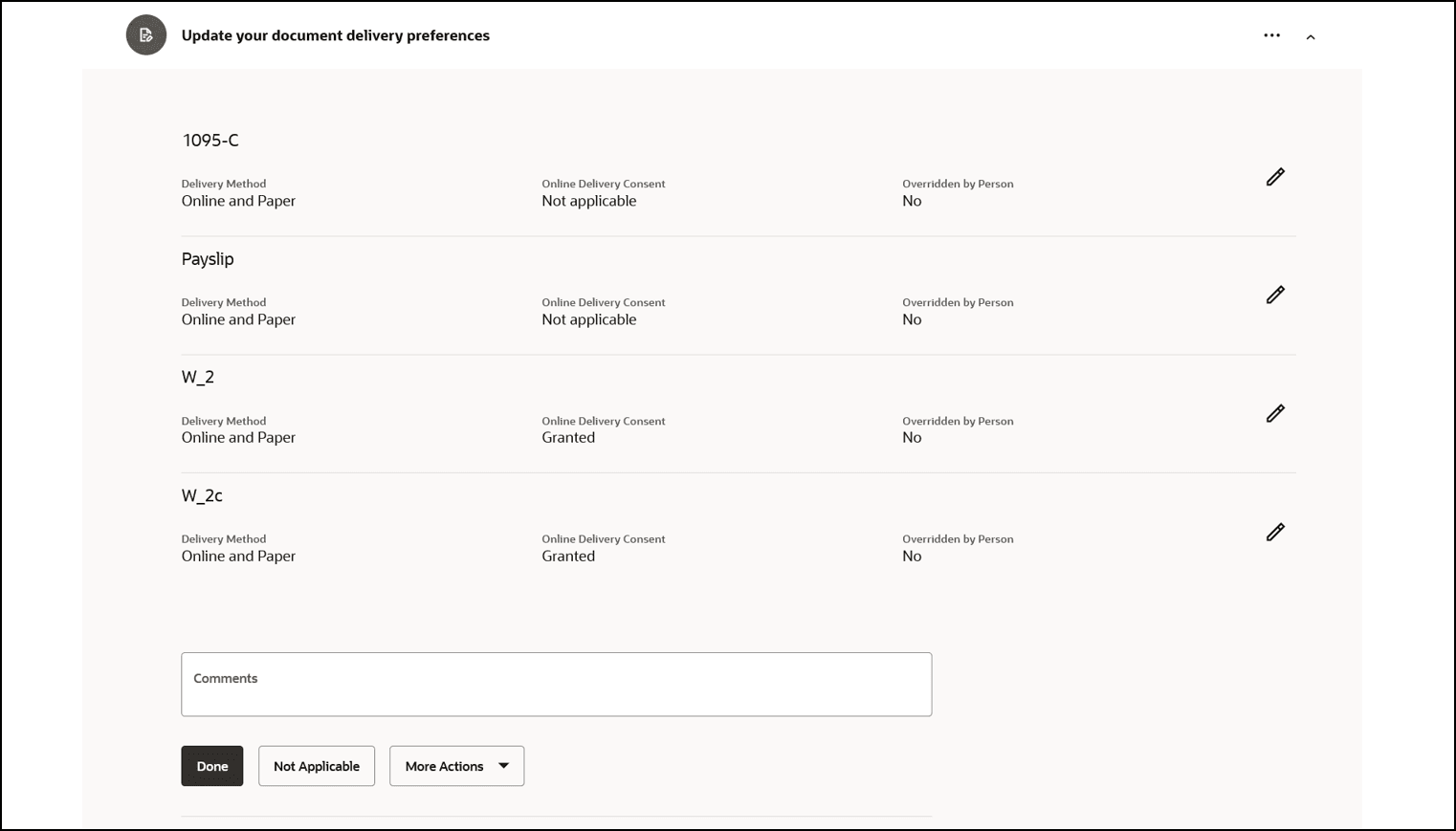 Document Delivery Preferences Region Within a Journey Task