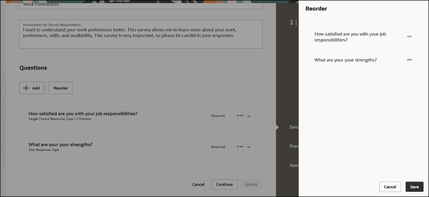 Reorder the Questions